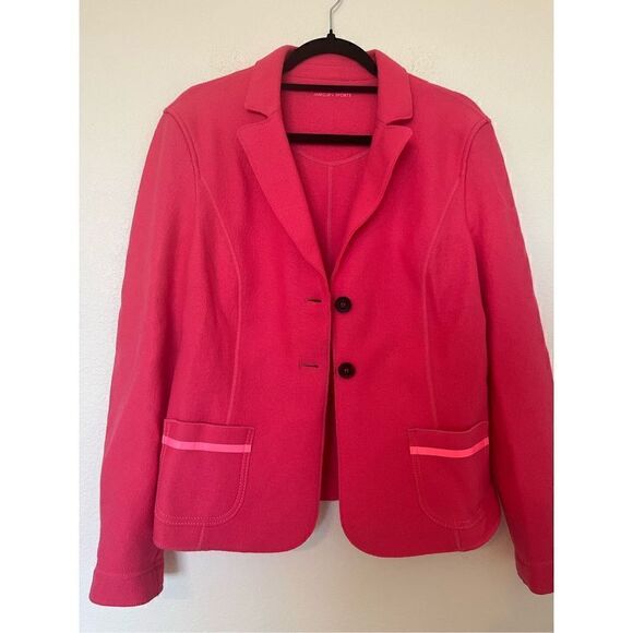 NWT Marc Cain Fuschia 100% Virgin Wool Blazer - Picture 6 of 11